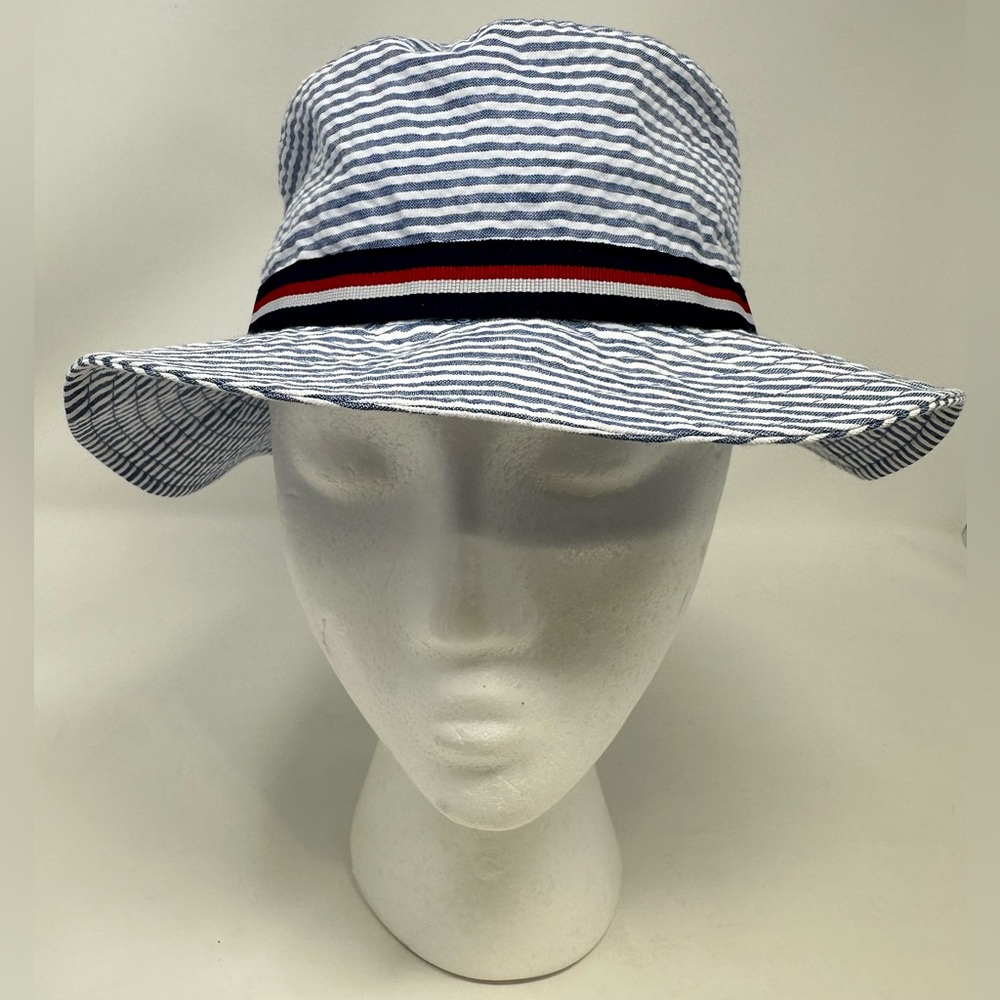 Wallaroo Kids Sawyer Bucket Hat Blue White Striped